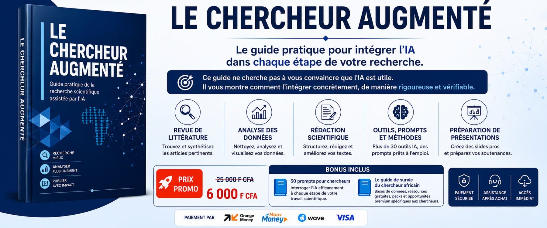 Le Chercheur Augmenté : ce que contient le guide, ses bonus et son prix de 6 000 F CFA