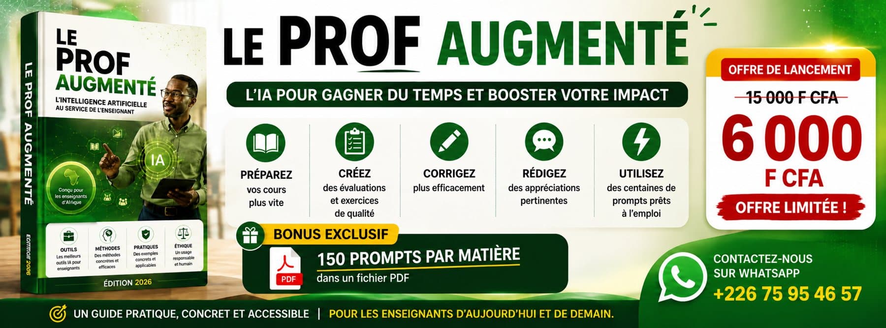 Le Prof Augmenté : ce que contient le guide, ses bonus et son prix de 6 000 F CFA
